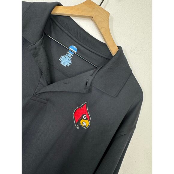 Louisville Cardinals NCAA Black Polo Shirt Men’s Large - Picture 3 of 6